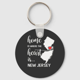 Het huis van New Jersey is waar het hart ligt Sleutelhanger