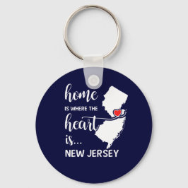 Het huis van New Jersey is waar het hart ligt Sleutelhanger