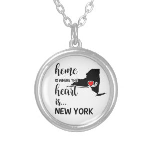 Het huis van New York is waar het hart is Zilver Vergulden Ketting