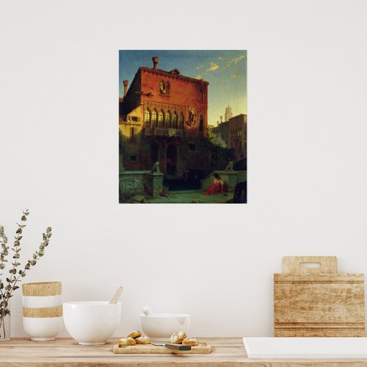 Het Huis van Othello, de Moore in Venetië, 1856 Poster (Keuken)