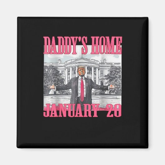 Het huis van papa Trump Magneet (Voorkant)