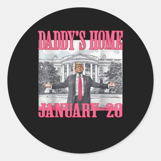 Het huis van papa Trump Ronde Sticker (Voorkant)