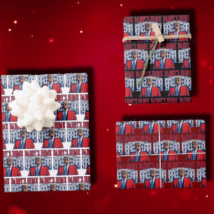 Het huis van papa Trump   Witte Huis Donald Trump Inpakpapier Vel