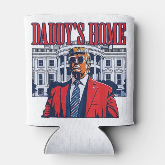 Het huis van papa Trump | Witte Huis Trump Gift Blikjeskoeler (Achterkant)
