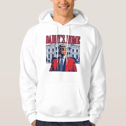 Het huis van papa Trump | Witte Huis Trump Gift Hoodie (Voorkant)