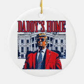 Het huis van papa Trump | Witte Huis Trump Gift Keramisch Ornament (Achterkant)