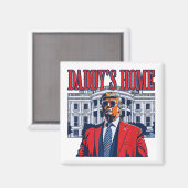 Het huis van papa Trump | Witte Huis Trump Gift Magneet (Voorkant / Achterkant)
