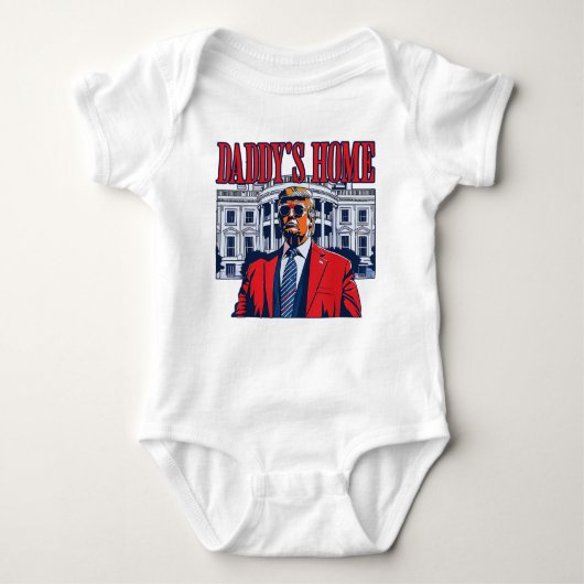 Het huis van papa Trump | Witte Huis Trump Gift Romper (Voorkant)