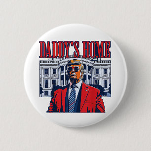 Het huis van papa Trump Witte Huis Trump Gift Ronde Button 5,7 Cm