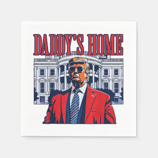 Het huis van papa Trump | Witte Huis Trump Gift Servet (Voorkant)