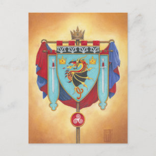 Het huis van Pendragon Banner Briefkaart