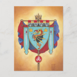 Het huis van Pendragon Banner Briefkaart