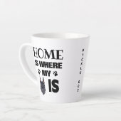 Het huis van Schnauzer is waar mijn hond gezichtsn Latte Mok (Linkerhoek)