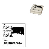 Het huis van South Dakota is waar het hart ligt Rubberstempel (Gestempeld)