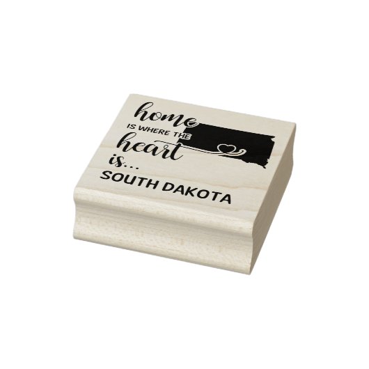 Het huis van South Dakota is waar het hart ligt Rubberstempel (Stempel)