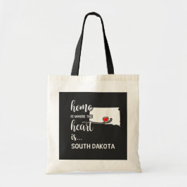 Het huis van South Dakota is waar het hart ligt Tote Bag