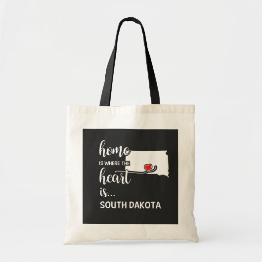Het huis van South Dakota is waar het hart ligt Tote Bag (Voorkant)