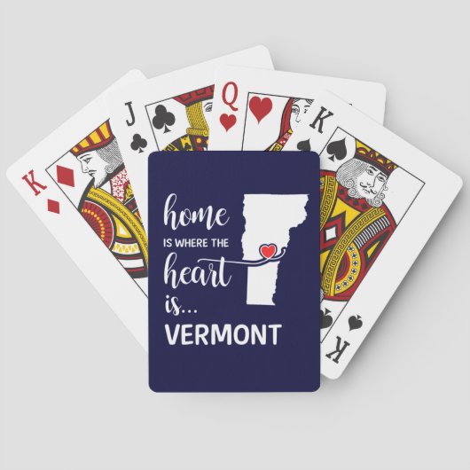 Het huis van Vermont is waar het hart ligt Pokerkaarten (Achterkant)