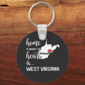 Het huis van West Virginia is waar het hart ligt Sleutelhanger (Voorkant)