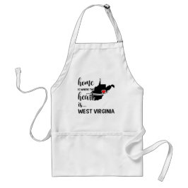 Het huis van West Virginia is waar het hart ligt Standaard Schort