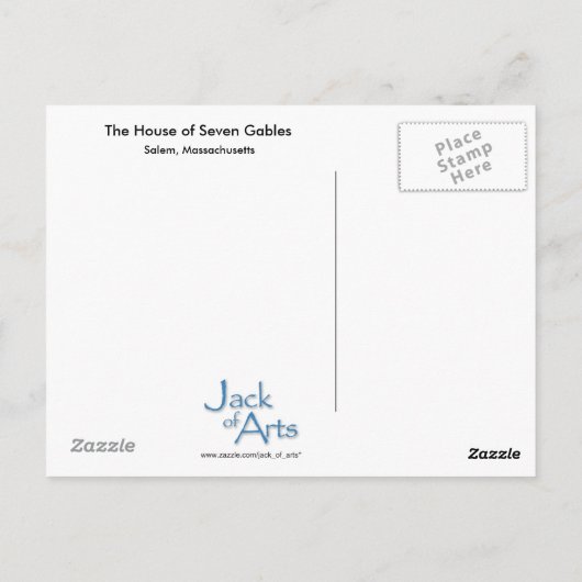 Het Huis van Zeven Gables Briefkaart (Achterkant)