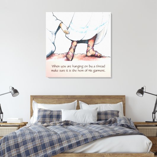 Het huis van zijn kleding canvas afdruk (Insitu (Slaapkamer))