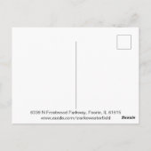 Het huis voor verkoop. briefkaart (Achterkant)