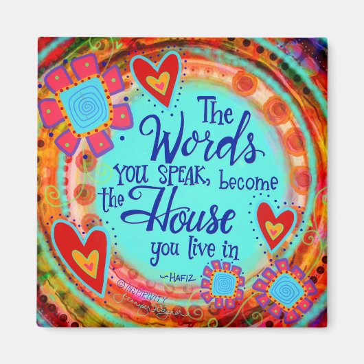 Het huis waar je woont in familie-inspirativiteits magneet (Voorkant)