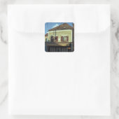 Het huis waarin Vincent van Gogh Vierkante Sticker (Tas)