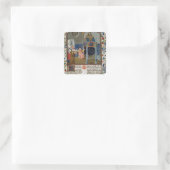 Het huishouden dat de zeldzame klok van de meester vierkante sticker (Tas)