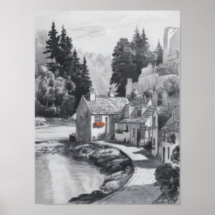 Het huisje aan de rivier poster