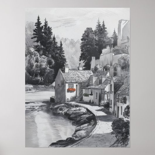 Het huisje aan de rivier poster (Voorkant)