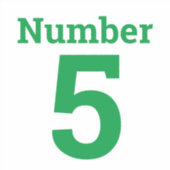 Het huisvuil kan of het Enige Digitale Aantal van  Sticker (Voorkant)