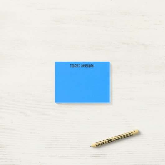 Het huiswerk van vandaag | Lichtblauw Post-it® Notes (Op bureau)