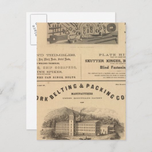 Het Hulpmiddel van de verstrekking en het Bedrijf Briefkaart (Voorkant / Achterkant)