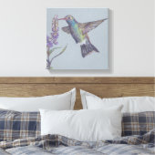 Het Humming Bird Stretched Canvas Druk (Insitu (Slaapkamer))