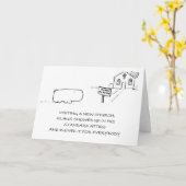 Het humoristische Wenskaart van de Kerk Hippo Kaart (Gele Bloem)