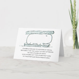 Het Humoristische Wenskaart van de Sandwich van Kaart