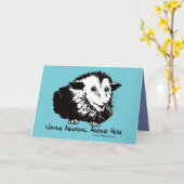 Het humoristische Wenskaart van het Opossum Kaart (Gele Bloem)