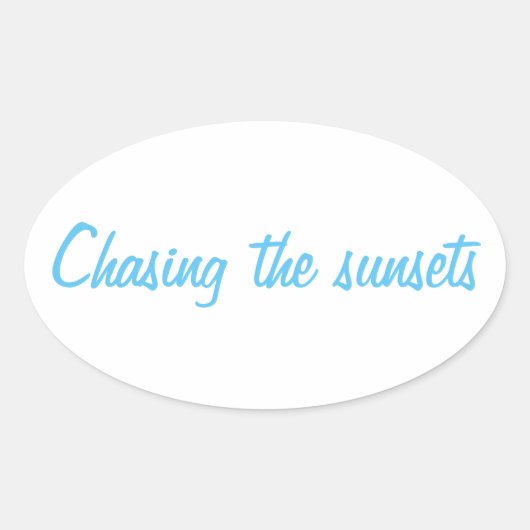 Het huren van de Zonsondergangen Ovale Sticker (Voorkant)