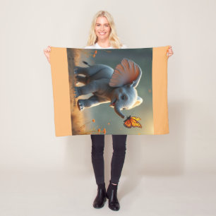 Het huren van een vlinder fleece deken