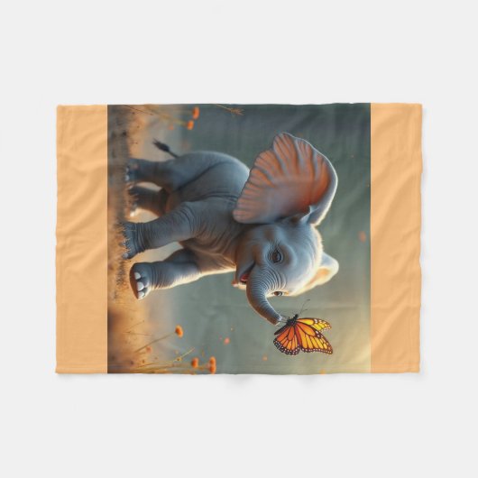 Het huren van een vlinder fleece deken (Voorkant (Horizontaal))
