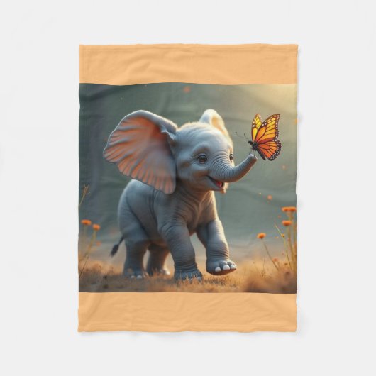 Het huren van een vlinder fleece deken (Voorkant)
