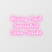 Het huren van Nail Specialist komt binnen Raamsticker (Vel)