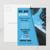 het huren van personeelBUSINESS douane logo flyer  Briefkaart (Voorkant / Achterkant)