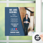 het huren van personeelBUSINESS douane logo flyer  Raamsticker (Huis)