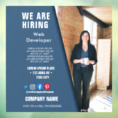 het huren van personeelBUSINESS douane logo flyer  Raamsticker (Vel 3)