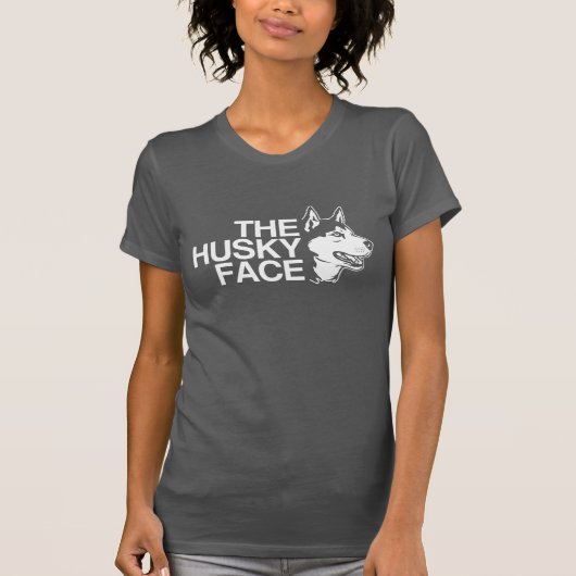 Het Husky Face, Siberian Husky Dog Face T-shirt (Voorkant)