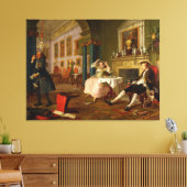 Het huwelijk A-la-Mode: 2, The Tête à Tête (c1743) Canvas Afdruk (Insitu (Woonkamer))