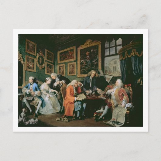 Het huwelijk a la Mode: I - The Marriage Settlemen Briefkaart (Voorkant)